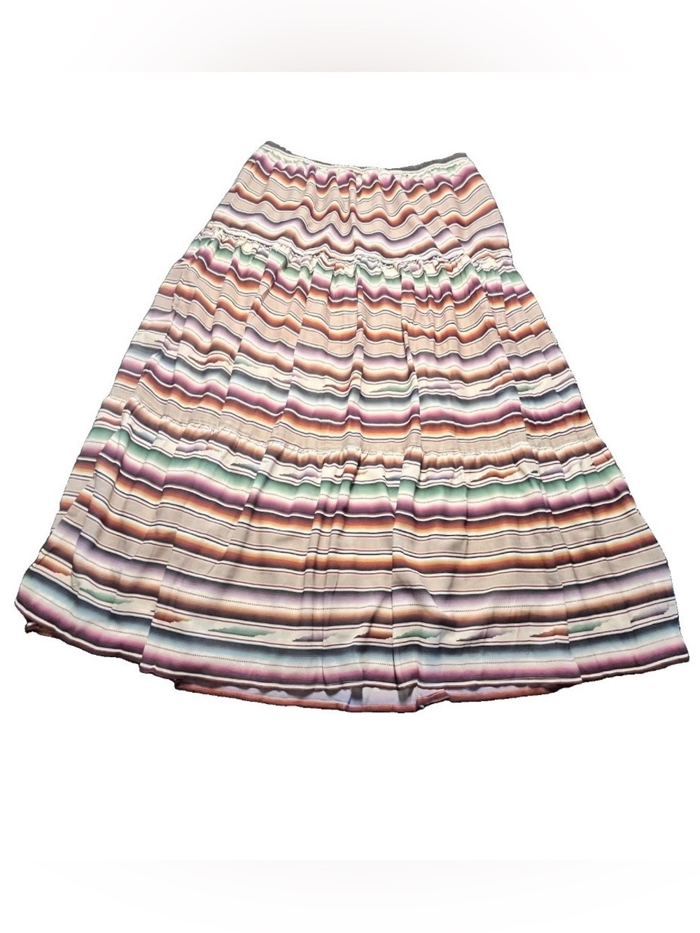 NWT Double D Ranch Santa Rita Striped Maxi Skirt, L